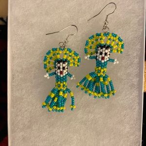 Woman’s beaded earrings
